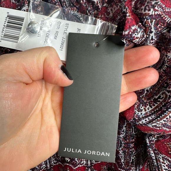 Julia Jordan maroon design ruffle dress size 2 nwt - Picture 9 of 11